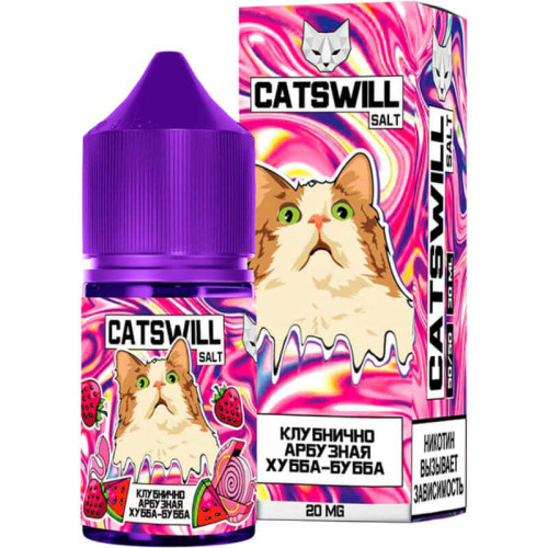 Клубнично Арбузная Хуба Бубба 20мг STRONG Catswill 30мл Жидкость