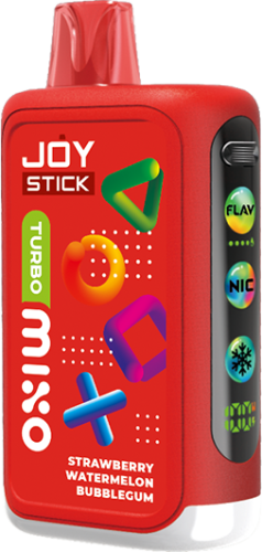 ЭСДН JOYSTICK ТУРБО МИКСО КЛУБНИЧНО-АРБУЗНАЯ ЖЕВАТЕЛЬНАЯ РЕЗИНКА